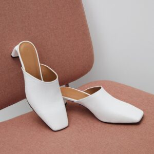 Square Toe Suede Pumps